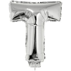 16" LTR Silver T Foil Balloon