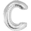40" LTR Silver C Foil Balloon
