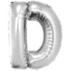 40" LTR Silver D Foil Balloon
