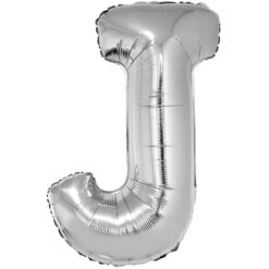 40" LTR Silver J Foil Balloon