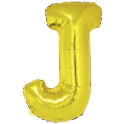 40" LTR Gold J Foil Balloon