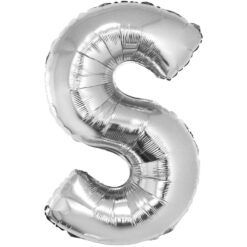 40" LTR Silver S Foil Balloon