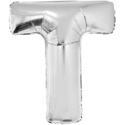 40" LTR Silver T Foil Balloon