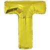 40" LTR Gold T Foil Balloon