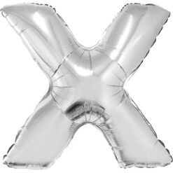 40" LTR Silver X Foil Balloon