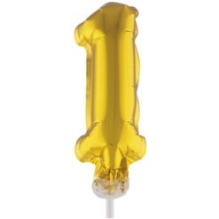 Cake Topper Gold 1 5" Foil Balloon