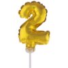 Cake Topper Gold 2 5&Quot; Foil Balloon