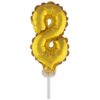Cake Topper Gold 8 5&Quot; Foil Balloon