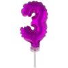 Cake Topper Pink 3 5&Quot; Foil Balloon