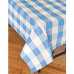 Light Blue & White Plaid Tblcvr 54x108