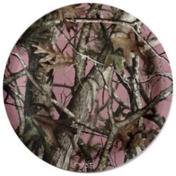 Pink Camo Plates RND Paper 9" 8CT