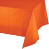Orange Premium Plastic Tablecover 0.075mm 54"x108"