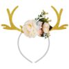 Anlter Headband W/ Flowers 1 Anlter Headband W/ Flowers