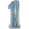 40&Quot; Nbr Silver Holographic #1 Balloon
