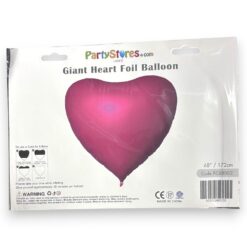 65&Quot; Giant Red Heart Shaped Foil Balloon