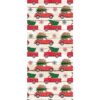 Red Cars & Trucks w/Trees Metallic Wrapping Paper 24"x50'