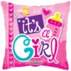 18&Quot; Sqr Baby Girl Decor Balloon
