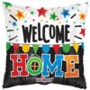 18" SQR Welcome Home Pennants Foil Balloon 2 18&Quot; Sqr Welcome Home Pennants Foil Balloon