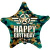 18" STR Camo Happy Birthday Foil Balloon