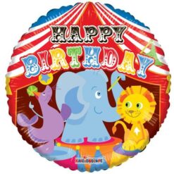 18" RND Birthday Circus Foil Balloon