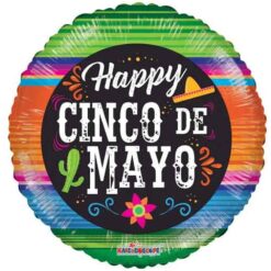18" RND Happy Cinco De Mayo Foil BLLN