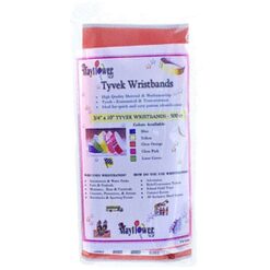 Wristband Glow Orange 3/4&Quot; Tyvek 500Ct