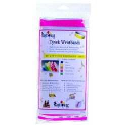 Wristband Glow Pink 3/4&Quot; Tyvek 500Ct