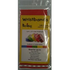 Wristband Red 3/4" Tyvek 100CT