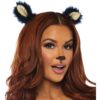 Black Furry Ear Hair Clips