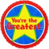 18&Quot; Rnd You'Re The Greatest Foil Balloon