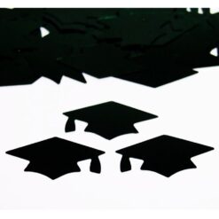 Black Grad Cap Confetti 1/2oz