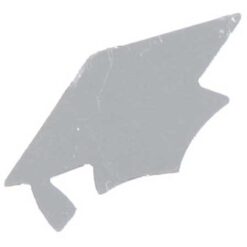 Silver Grad Cap Confetti 1/2oz
