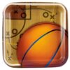 Basketball Plates 9&Quot; 8Ct