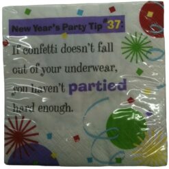New Year Confetti Napkins Beverage 16CT
