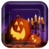 Happy Carving Plates Paper Sqr 7&Quot; 8Ct