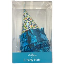 Confetti Toss Blue Party Hats