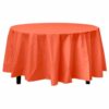 Orange Tablecover 84" RND Plastic