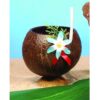 Coconut Cup On Base w/Straw 1 Coconut Cup On Base W/Straw