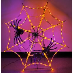 Spider Web w/Lights & Spiders 3FT