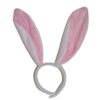 Bunny Ears w/Headband Pink/White