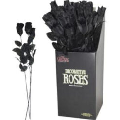 Rose Black w/Black Stem 21"