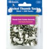 Thumb Tacks Nickel (Silver) 200Pk
