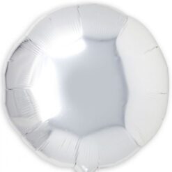18" RND Shiny Silver Foil Balloon