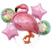 BQT Flamingo Birthday Balloons 5PCS 1 Bqt Flamingo Birthday Balloons 5Pcs