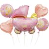 Bqt Baby Girl Balloons 5Pcs