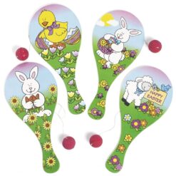 Wooden Easter Paddleball Game