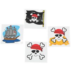 Pirate Tattoos Temporary 36Ct