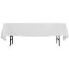 White Fabric Tablecloth Rectangle 56" x 110"
