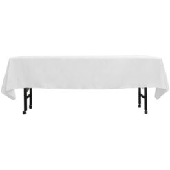 White Fabric Tablecloth Rectangle 56" x 110"