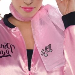1950s Lightweight Sparkly Vintage Neck Scarf, Pink Music Notes, One Size 8 1950S Lightweight Sparkly Vintage Neck Scarf, Pink Music Notes, One Size